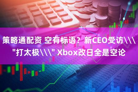 策略通配资 空有标语？新CEO受访\＂打太极\＂ Xbox改日全是空论