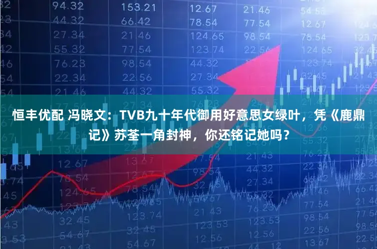 恒丰优配 冯晓文：TVB九十年代御用好意思女绿叶，凭《鹿鼎记》苏荃一角封神，你还铭记她吗？