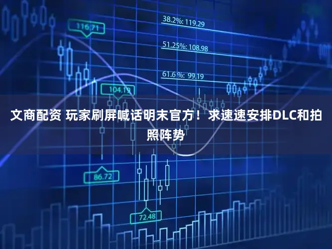 文商配资 玩家刷屏喊话明末官方！求速速安排DLC和拍照阵势